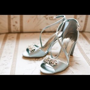 Audrey Brooke light blue wedding shoes